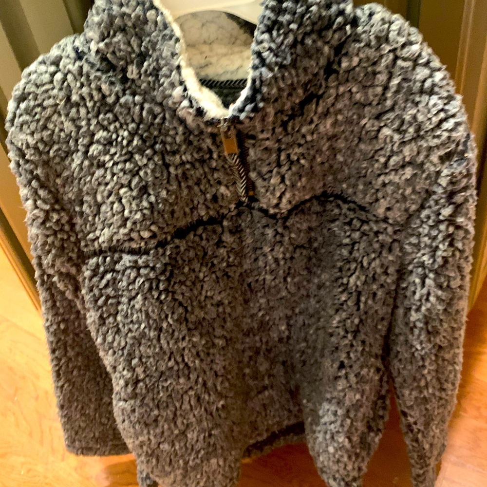 Girls Class Club size 8 fleece jacket in dark grey.